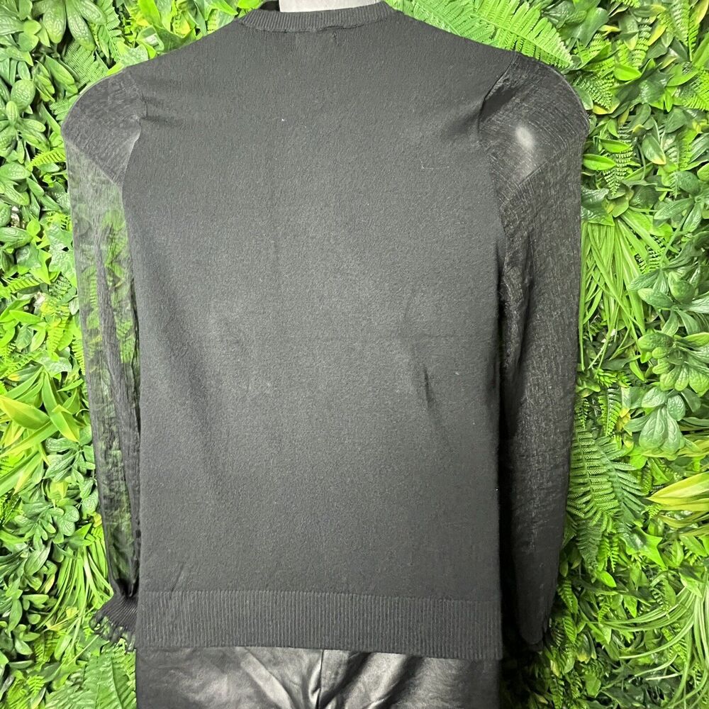 Ontwelfth Tops Women XL Black Sweater Blouse With Sequins Sheer Sleeve‎  0145 - Picture 13 of 13
